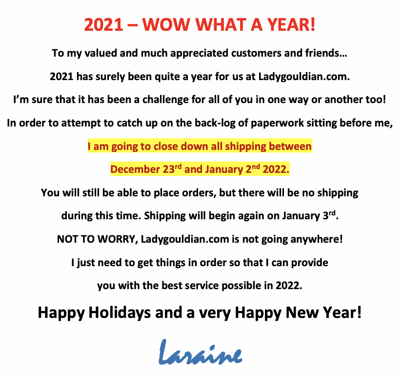 Holiday bream message